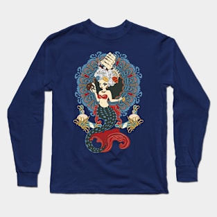 Roсoco mermaid art nouveau Long Sleeve T-Shirt